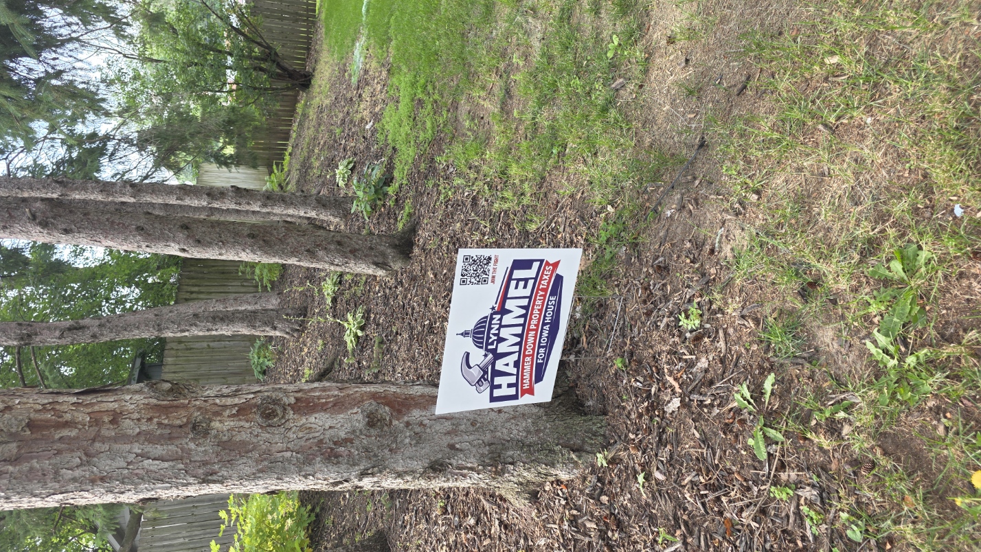 Hammel for Iowa 
Hammer Down Property Taxes
For Iowa House